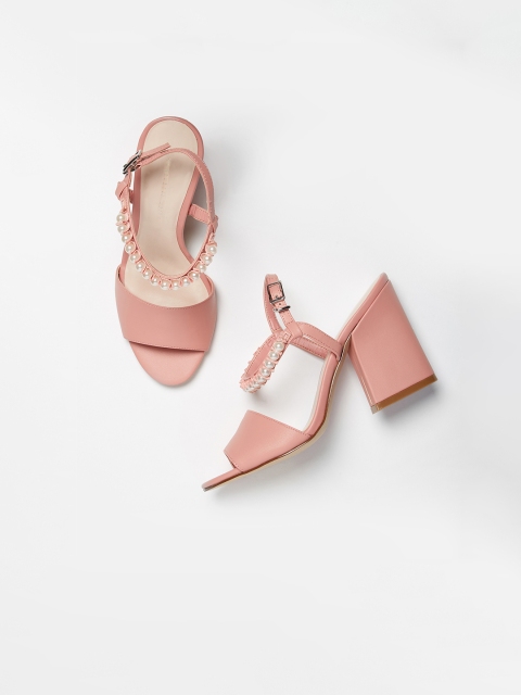 

CHARLES & KEITH Women Pink Embellished Heels