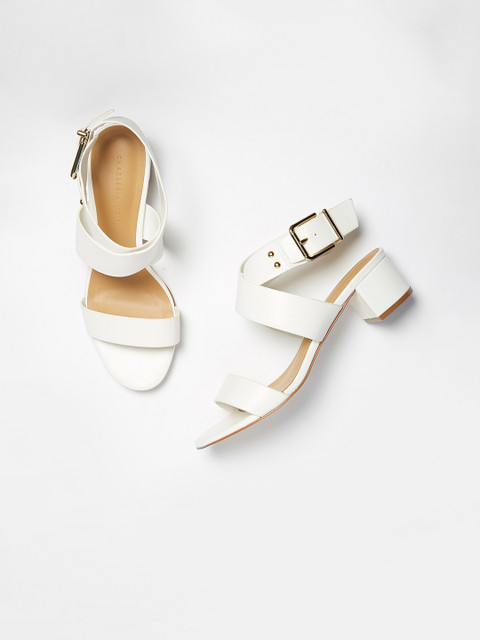 

CHARLES & KEITH Women White Solid Heels