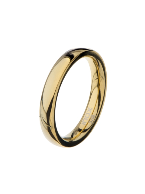 

Inox Jewelry Gold Toned Stainless Steel Polished Band Ring