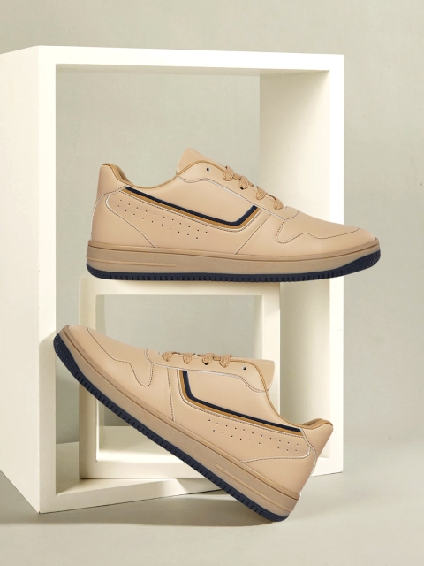 

Mast & Harbour Men Beige Solid Sneakers