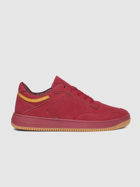

Mast & Harbour Men Red Solid Sneakers