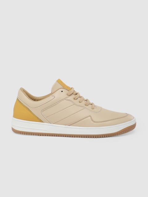 

Mast & Harbour Men Beige & Yellow Colourblocked Sneakers