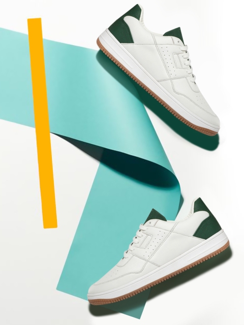 

Mast & Harbour Men White Solid Sneakers
