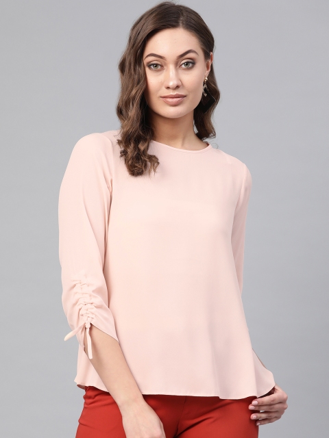 

DOROTHY PERKINS Women Pink Solid Top, Peach