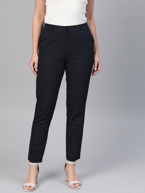 

DOROTHY PERKINS Women Navy Blue Slim Fit Solid Trousers