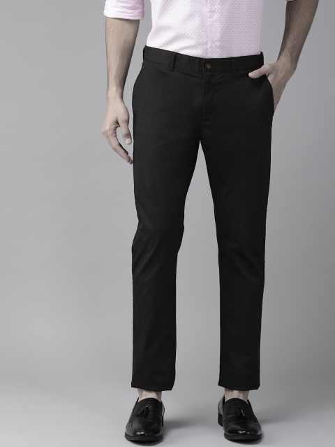 

Blackberrys Men Black Regular Fit Textured Trousers