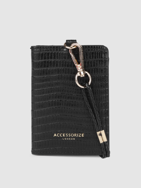 

Accessorize Women Black Textured Card Holder