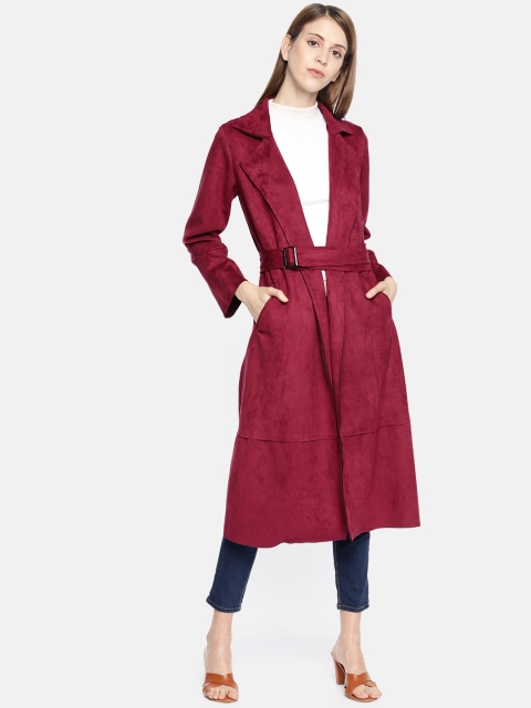 

AND Women Maroon Solid Tailored Jacket