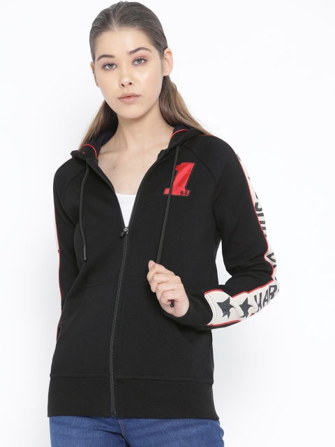 

Harley-Davidson Women Black Solid Hooded Sweatshirt