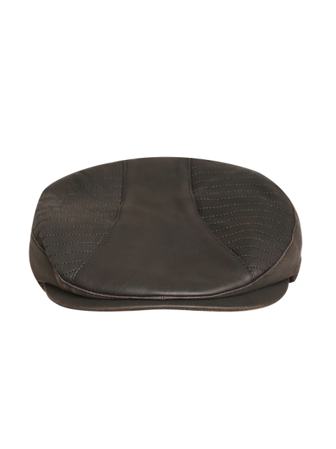 

Harley-Davidson Men Black Solid Leather Ascot Cap