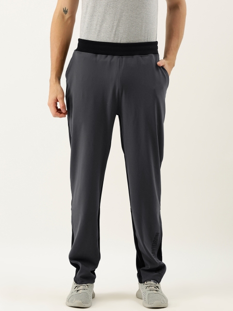 

Harley-Davidson Men Grey & Black Colourblocked Straight Fit Track Pants, Charcoal