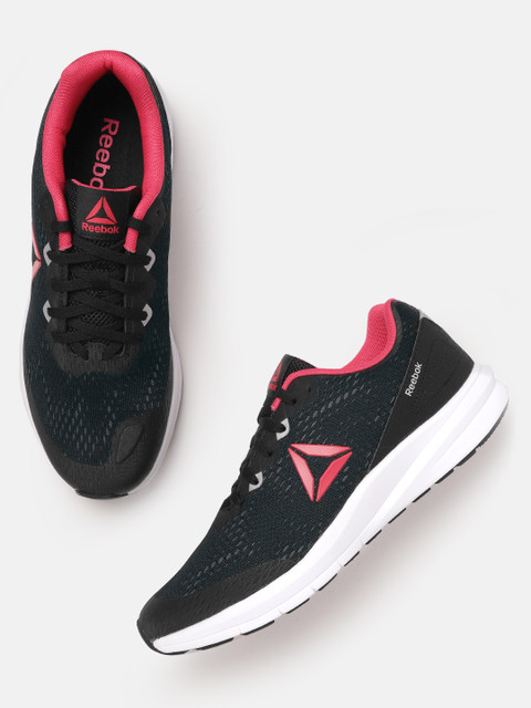 

Reebok Women Black Woven Design 3.0 Running Shoes