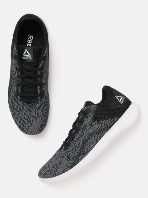

Reebok Women Grey & Black Woven Design Ardara 2.0 Walking Shoes
