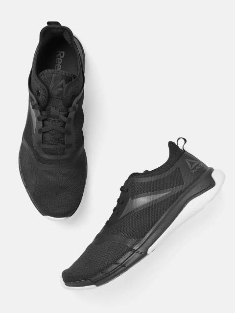 

Reebok Men Black Solid Print Run 3.0 NU Running Shoes