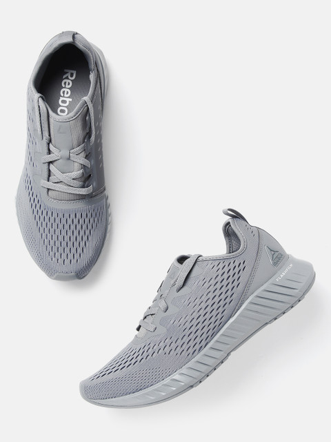 

Reebok Men Grey Woven Design Flashfilm Running Shoes