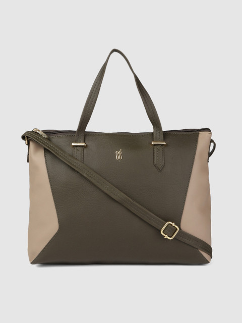 

Baggit Olive Green Solid Handheld Bag
