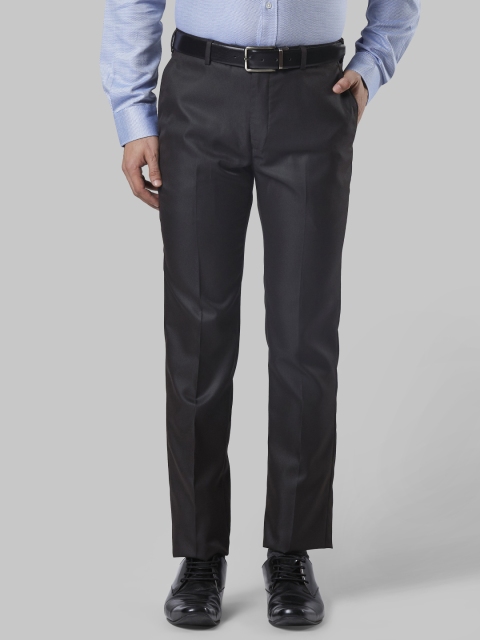 

Raymond Men Brown Slim Fit Solid Formal Trousers