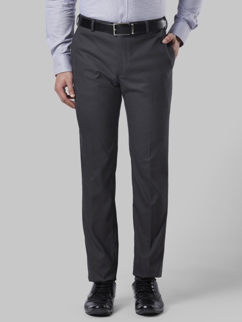 

Raymond Men Grey Slim Fit Solid Formal Trousers