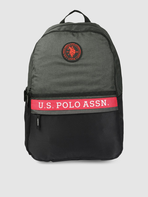 

U.S. Polo Assn. Unisex Grey Brand Logo Backpack