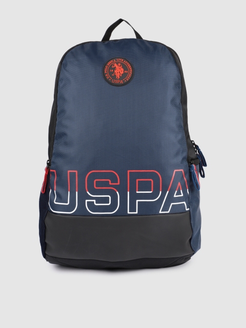 

U.S. Polo Assn. Unisex Navy Blue Brand Logo Backpack