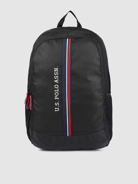 

U.S. Polo Assn. Unisex Black Brand Logo Backpack