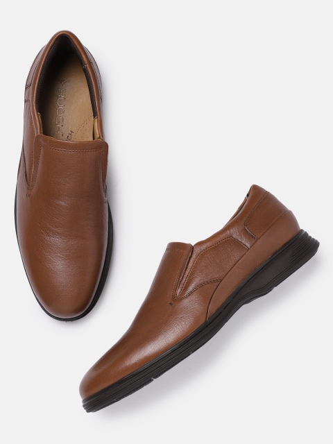 

Ruosh Men Brown California Semi-Formal Leather Slip-On Shoes