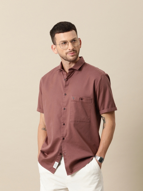 

Mr Bowerbird Men Pink Urban Relaxed Fit Solid Casual Shirt