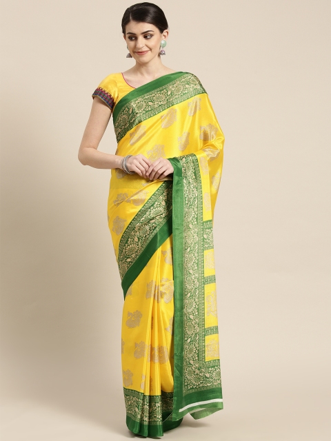 

Chhabra 555 Yellow & Green Printed Saree