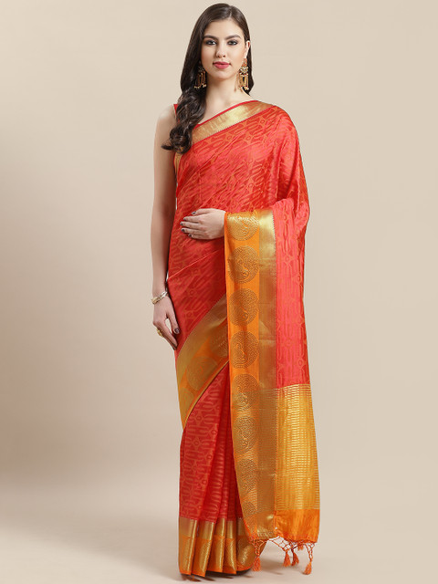 

Chhabra 555 Red Woven Design Banarasi Saree