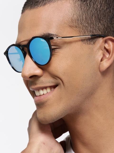 Unisex Mirrored Oval Sunglasses PJ7368C3