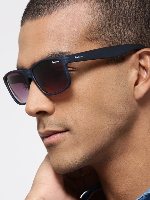 

Pepe Jeans Unisex Rectangle Sunglasses PJ7371C4, Purple