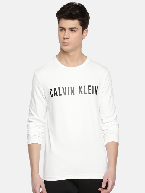 

Calvin Klein Jeans Men White Printed Round Neck T-shirt