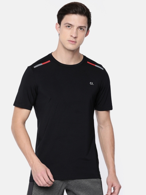 

Calvin Klein Jeans Men Black Solid Round Neck Sports T-shirt