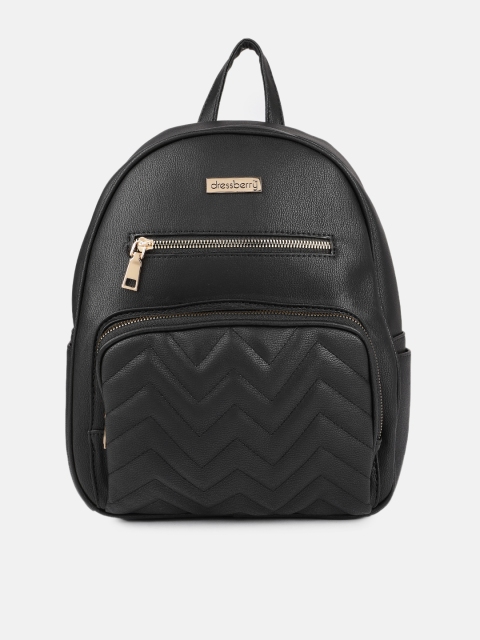 

DressBerry Women Black Solid Backpack