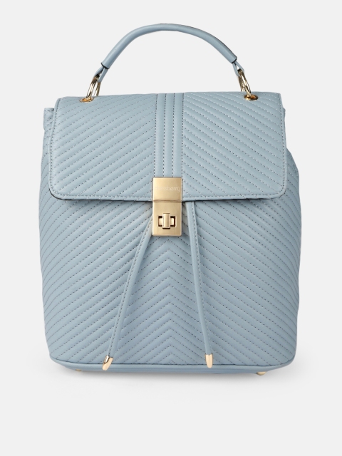 

DressBerry Women Blue Textured Backpack