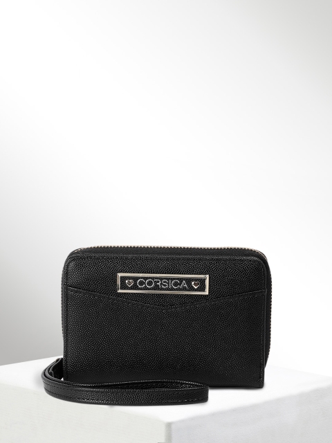 

CORSICA Women Black Solid Two Fold Wallet