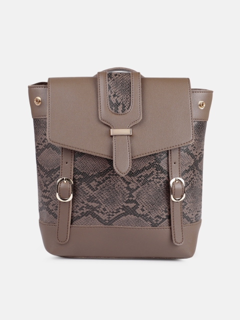 

DressBerry Women Brown Textured Backpack