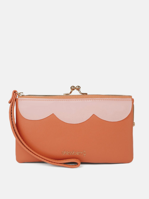 

DressBerry Orange Solid Purse