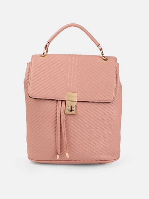 

DressBerry Women Pink Textured Backpack