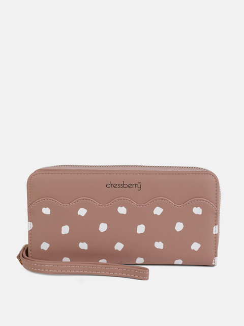

DressBerry Women Mauve Printed Zip Around Wallet