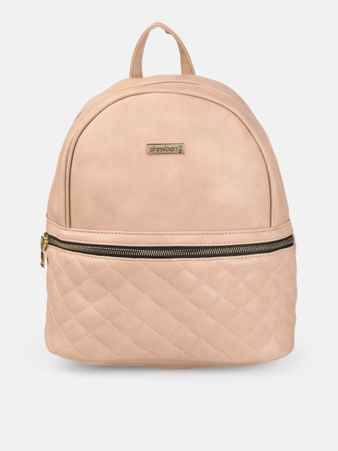 

DressBerry Women Pink Quilted Backpack