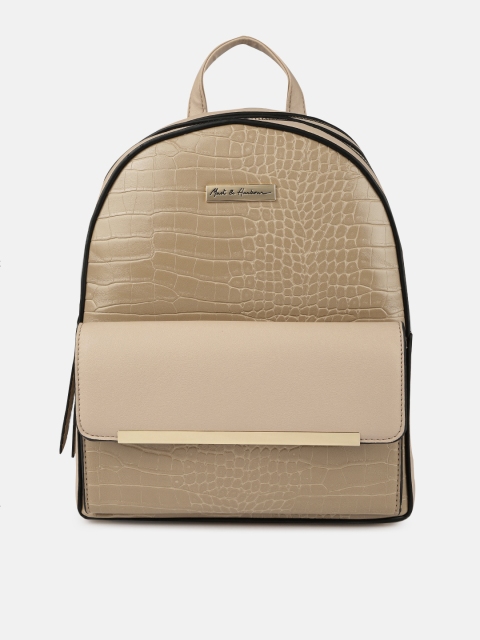

Mast & Harbour Women Beige Textured Backpack