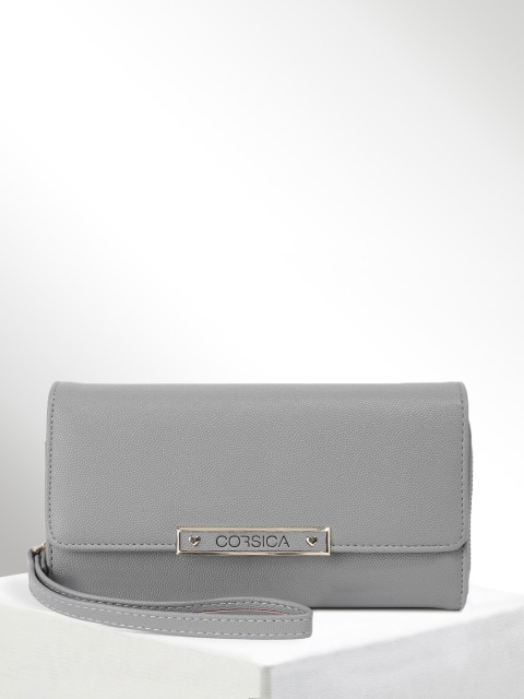 

CORSICA Women Grey Solid Two Fold Wallet