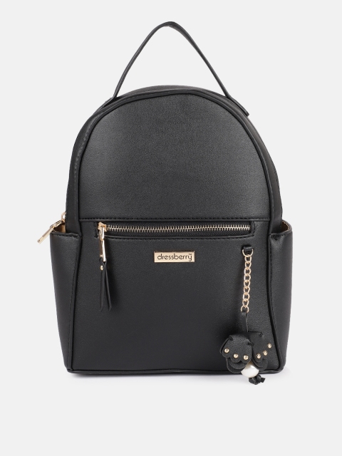 

DressBerry Women Black Solid Backpack