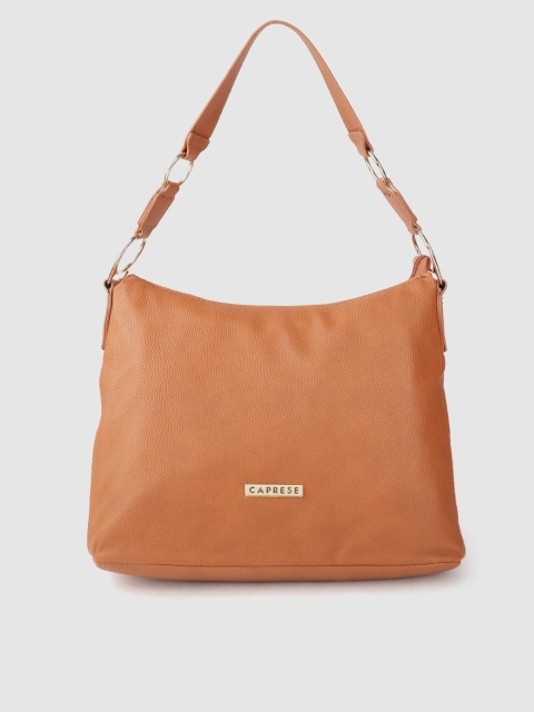 

Caprese Tan Brown Solid Hobo Bag