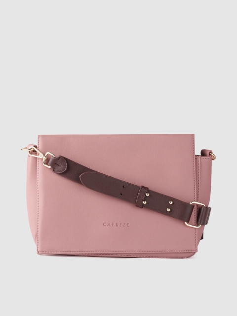 

Caprese Dusty Pink Solid Sling Bag
