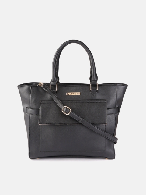 

Caprese Black Solid Handheld Bag
