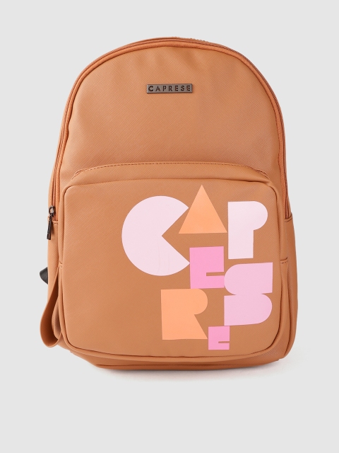 

Caprese Women Brown Printed Backpack