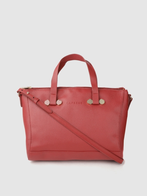 

Caprese Maroon Solid Handheld Bag