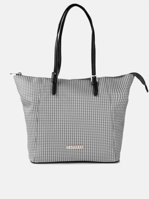 

Caprese Black & White Checked Shoulder Bag